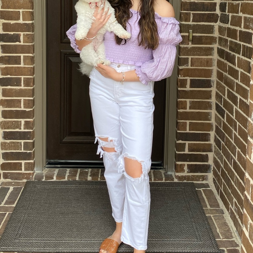 American Eagle White Stretch Jeans
